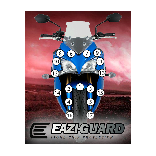 EAZI-GUARD PAINT PROTECTION FILM - SUZUKI GSX-S 1000F 2015 - 2017  GLOSS