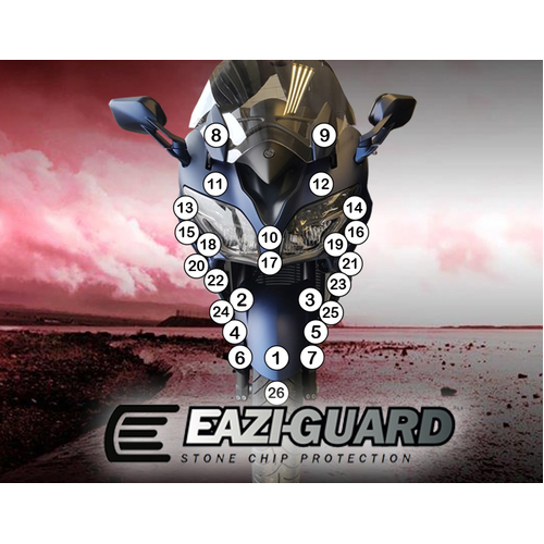 EAZI-GUARD PAINT PROTECTION FILM - YAMAHA FJR1300AE/AS  GLOSS