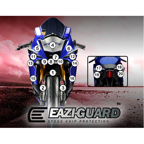 EAZI-GUARD PAINT PROTECTION FILM - YAMAHA YZF-R6  GLOSS