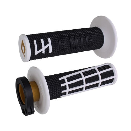 ODI MX V2 EMIG 2.0 LOCK ON 2T/4T GRIP - BLACK WHITE 