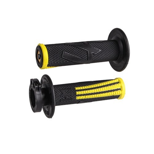 ODI MX V2 EMIG PRO LOCK ON 2T/4T GRIP - BLACK YELLOW 