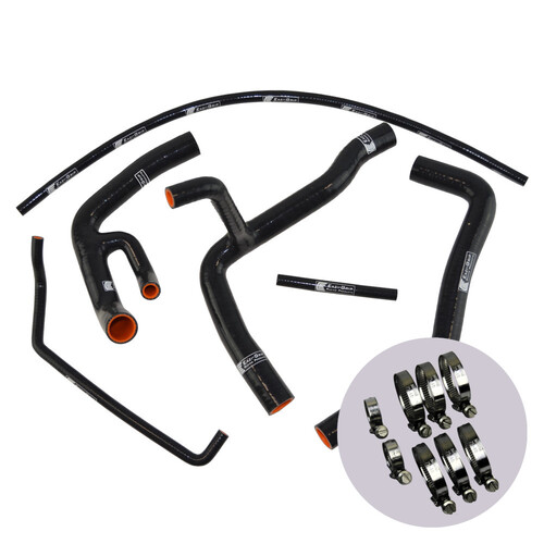 EAZI-GRIP SILICONE HOSE AND CLIP KIT (RACE) - YAMAHA YZF-R6  BLACK