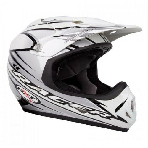 RXT RACER II A-717K KIDS MX HELMET WHITE GUNMETAL XXS