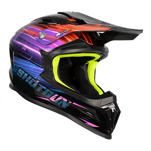 RXT SG-1 ULTRA+ SHOTGUN HELMET BLUR GLOSS BLACK PINK XS