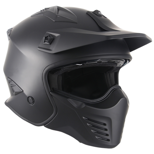 RXT WARRIOR 2 HELMET SOLID MATT BLACK XS