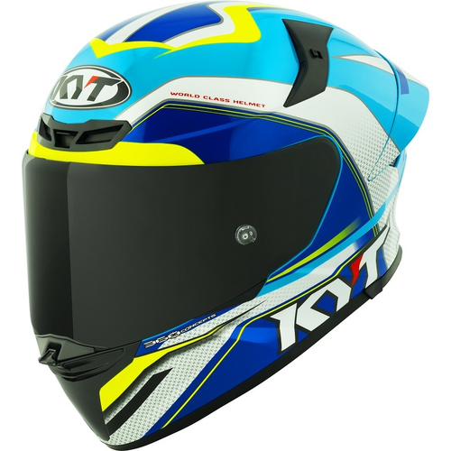 KYT TT REVO E06 GRAND PRIX WHITE BLUE S