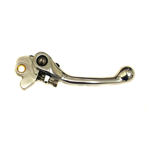 WHITES FOLDING BRAKE LEVER SILVER - YAMAHA YZ/YZF SUZUKI RM/RMZ KAWASAKI KX/KXF