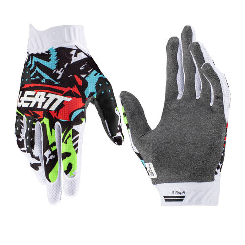 LEATT 23 MOTO GLOVES 1.5 GRIPR ZEBRA M