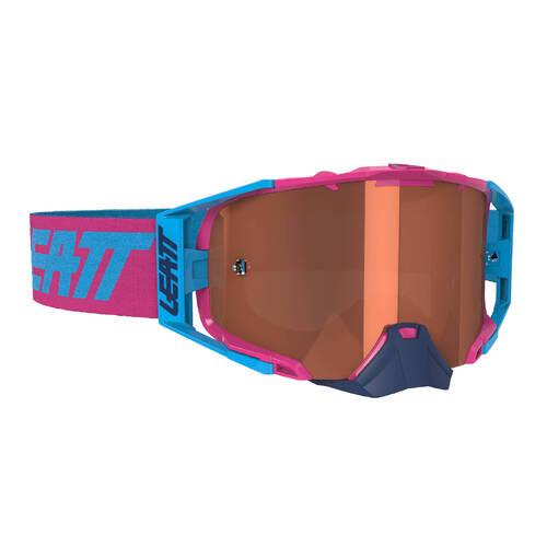 LEATT GOGGLE VELOCITY 6.5 PINK CYAN ROSE ULTRA CONTRAST LENS