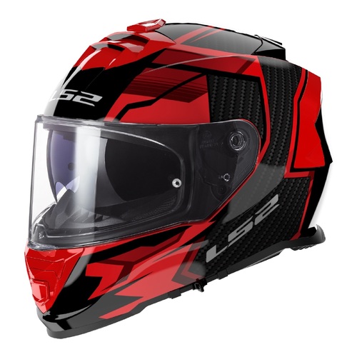 LS2 FF800 STORM II TRACKER BLACK RED XS