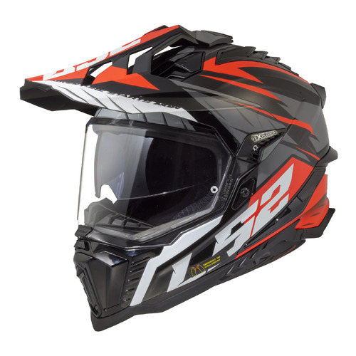 LS2 MX701 EXPLORER SPIRE BLACK TITANIUM RED S