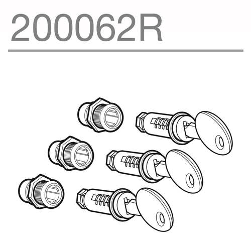 SHAD 3x LOCK CYLINDERS & 2x KEYS (SUIT TOP/SIDE SH23/35/36/43) RED KEYS - LSA900