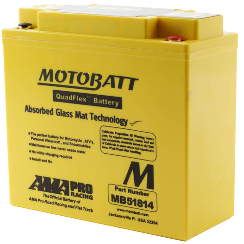 MOTOBATT BATTERY QUADFLEX AGM - MB51814