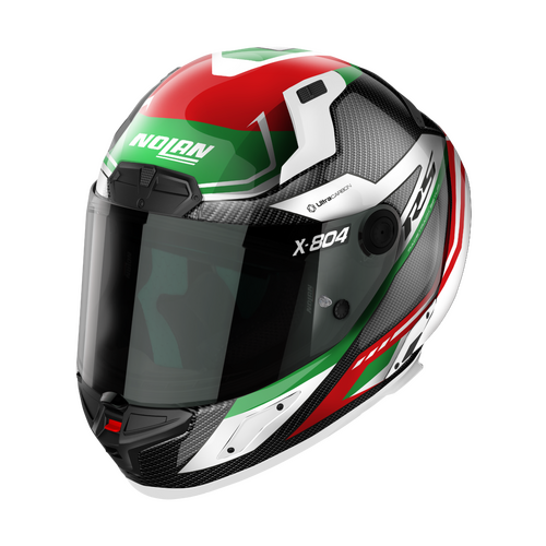 NOLAN X-804 RS FULL FACE MAVEN CARBON RED WHITE GREEN 17 XS