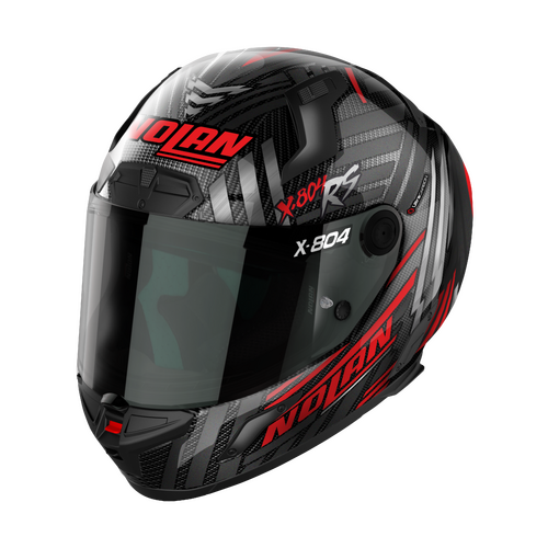 NOLAN X-804 RS FULL FACE SPECTRE CARBON RED CHROME 18 XXS