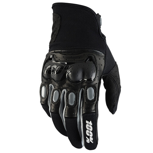 100% DERESTRICTED GLOVES BLACK GREY S