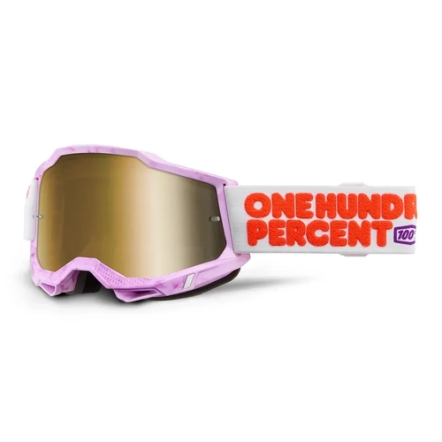 100% ACCURI 2 GOGGLE HUNDREDS MIRROR TRUE GOLD