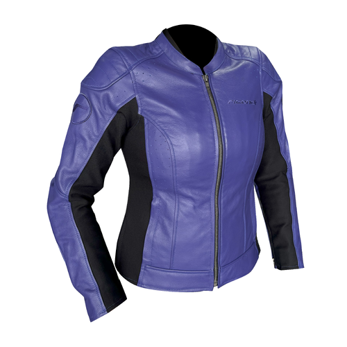 RICONDI LADIES SHELBY LEATHER JACKET ROYAL PURPLE 6