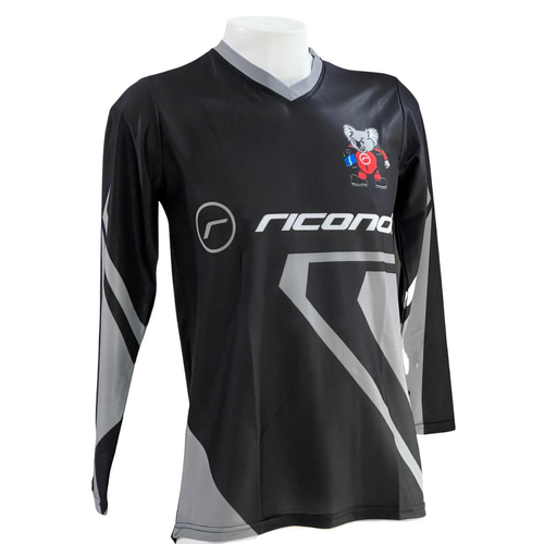 RICONDI ADULT MX JERSEY BLACK GREY XS