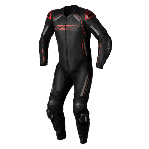 RST S-1 1 PIECE SUIT BLACK GREY RED 52