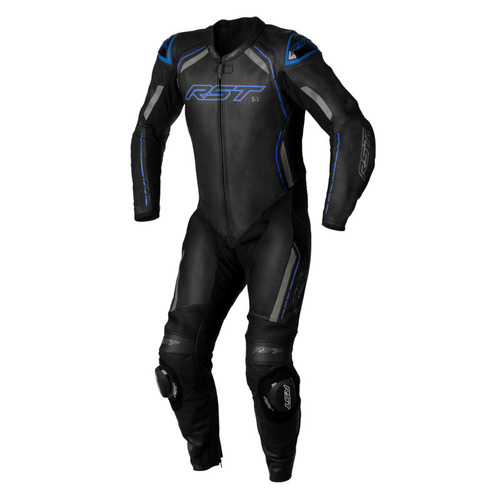 RST S-1 1 PIECE SUIT BLACK GREY BLUE 50