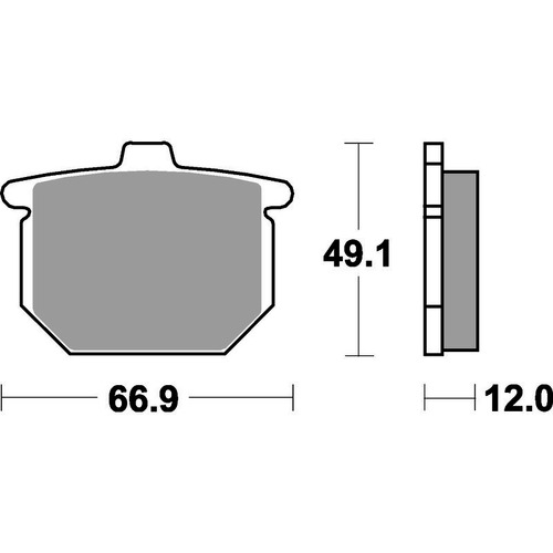 SBS 508HF FRONT/REAR PADS - CERAMIC STREET