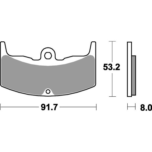 SBS 552HF FRONT/REAR PADS - CERAMIC STREET