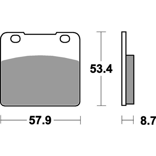 SBS 577HF FRONT/REAR PADS - CERAMIC STREET