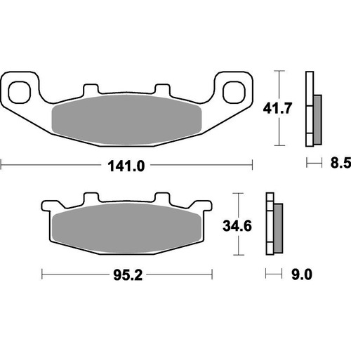 SBS 597HF FRONT/REAR PADS - CERAMIC STREET