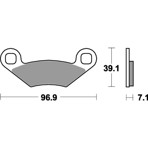 SBS 642ATS FRONT PADS - SINTER ATV