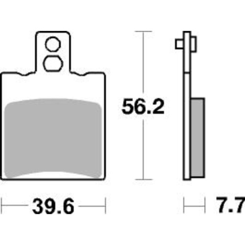 SBS 744HF FRONT/REAR PADS - CERAMIC STREET