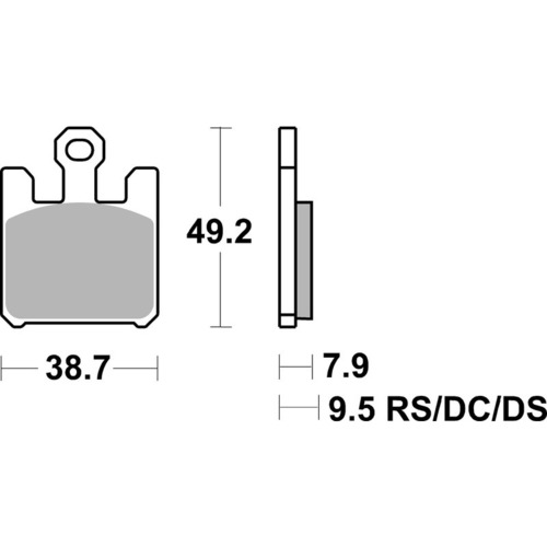 SBS 788RS FRONT PADS - SINTER ROAD RACE