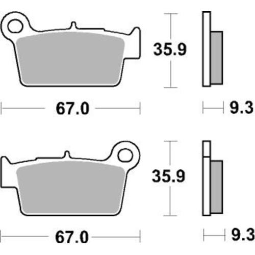 SBS 790RSI FRONT/REAR PADS - SINTER OFF ROAD RACE