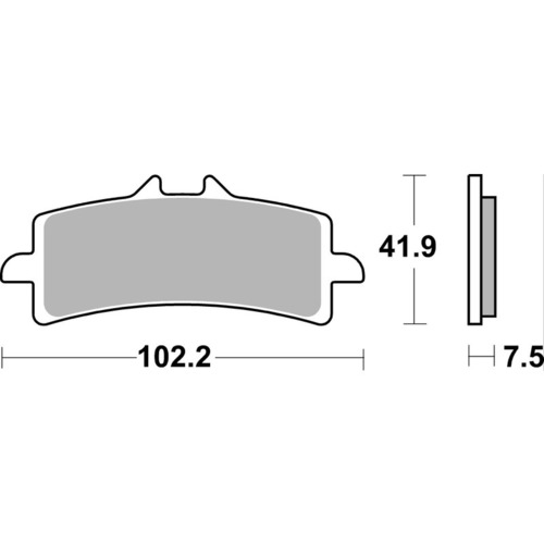 SBS 841SP FRONT/REAR PADS - EVO SINTER STREET