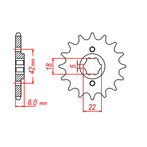 MTX 431 STEEL FRONT SPROCKET 520 PITCH 12-TEETH - 10-30X-12