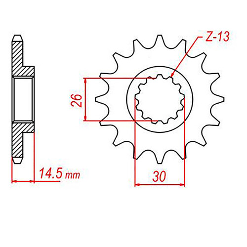 MTX 340 STEEL FRONT SPROCKET 530 PITCH 18-TEETH - 10-469-18