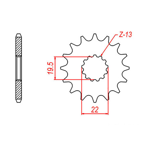 MTX 1439 STEEL FRONT SPROCKET 520 PITCH 11-TEETH - 10-05C-11