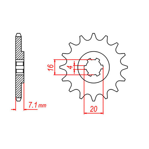 MTX 422 STEEL FRONT SPROCKET 520 PITCH 11-TEETH - 10-290-11