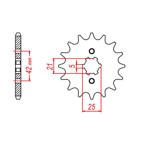 MTX 569 STEEL FRONT SPROCKET 520 PITCH 12-TEETH - 10-0Y1-12