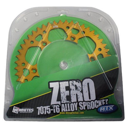 MTX 210 ZERO ALUMINIUM REAR SPROCKET 520 PITCH 47-TEETH GOLD - 11A-KAE-47GLD