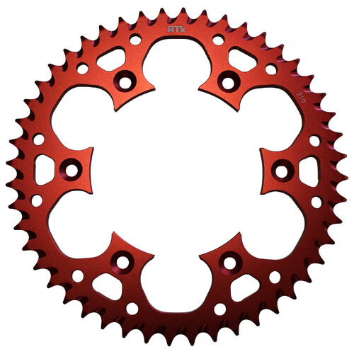 MTX 210 ZERO ALUMINIUM REAR SPROCKET 520 PITCH 48-TEETH RED - 11A-KAE-48RED