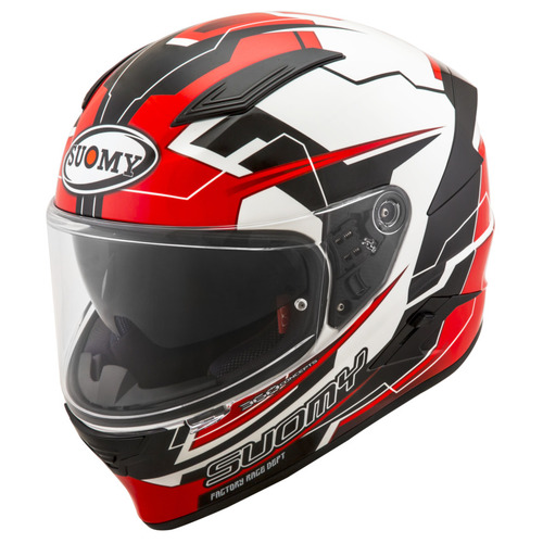 SUOMY SPEEDSTAR CAMSHAFT HELMET BLACK WHITE RED S