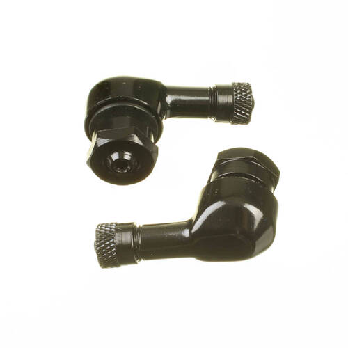 WHITES 90 DEGREE ALLOY VALVE 8.3MM - BLACK (PAIR)