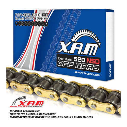 XAM 520NSD Non-Sealed Chain - Gold Black 120L