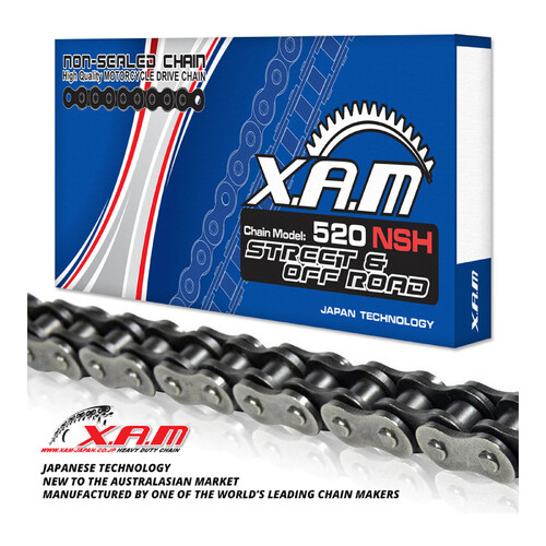 XAM 520NSH Non-Sealed Heavy Duty Chain - Natural 108L